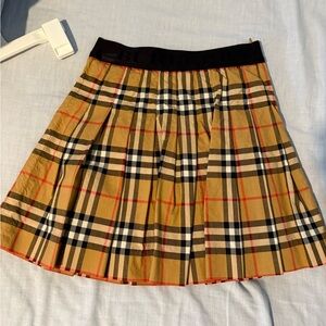 Burberry Tan Plaid Women's Skirt